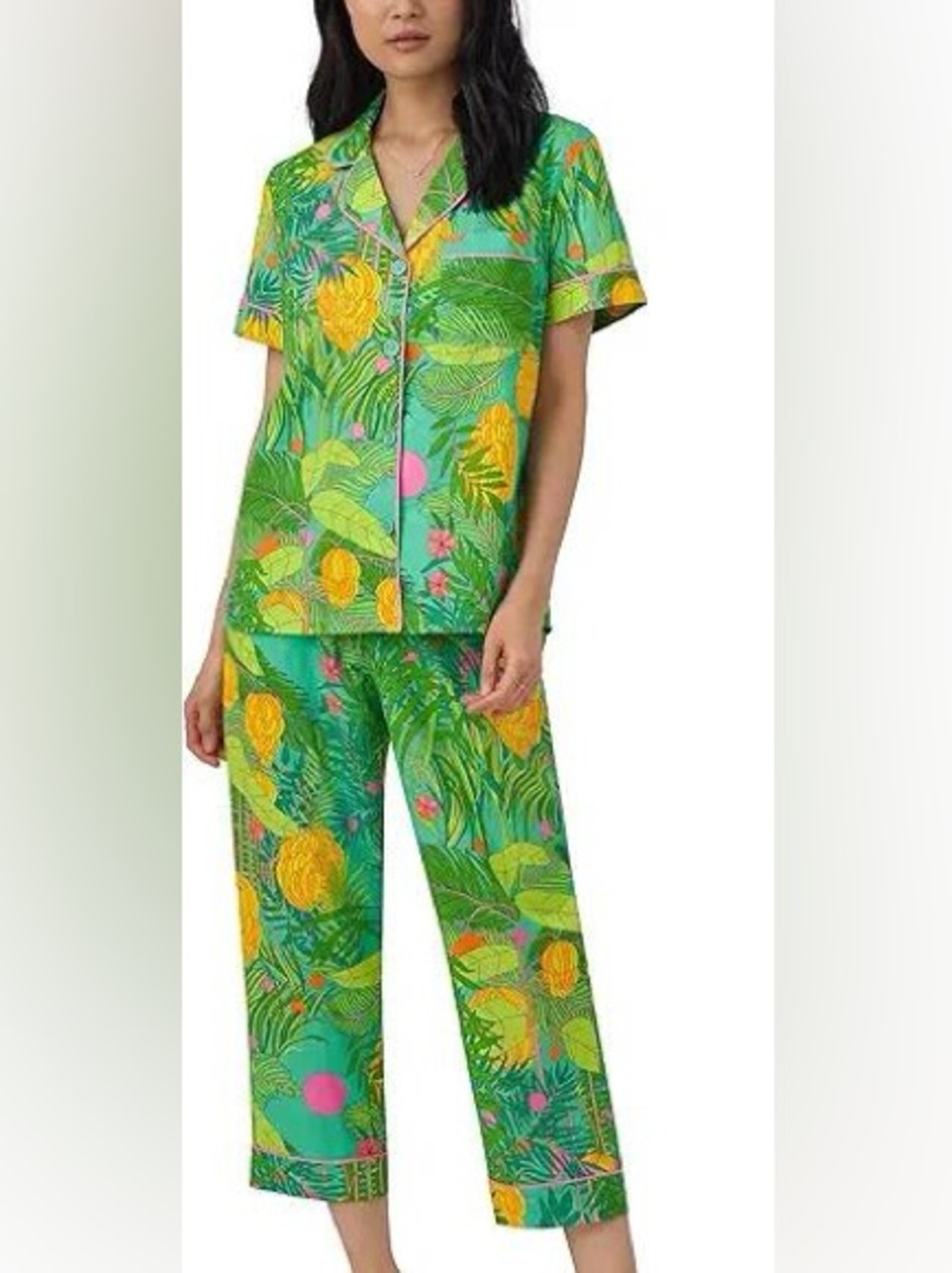 BedHead Trina Turk Green Going Bananas PJ’s Pajamas